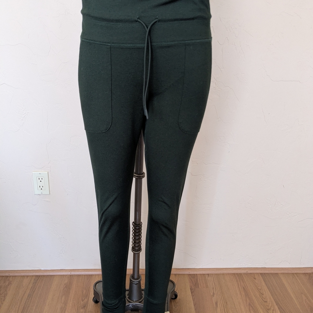 Old Navy Forest Green High-Rise Ponte Leggings with Drawstring